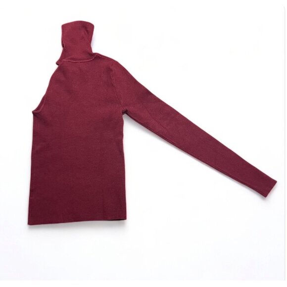 Bardot One-Shoulder Knit Turtleneck, Size XS, New - Picture 8 of 14